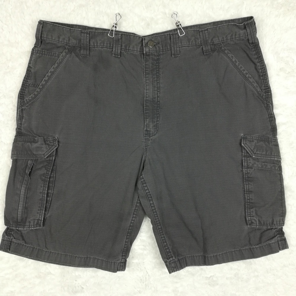 Carhartt Mens Shorts Cargo Force Relaxed Fit Gray Canvas Flap Pockets 44